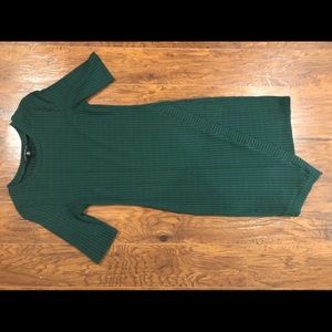 Dark green emerald short asymmetrical dress sz M